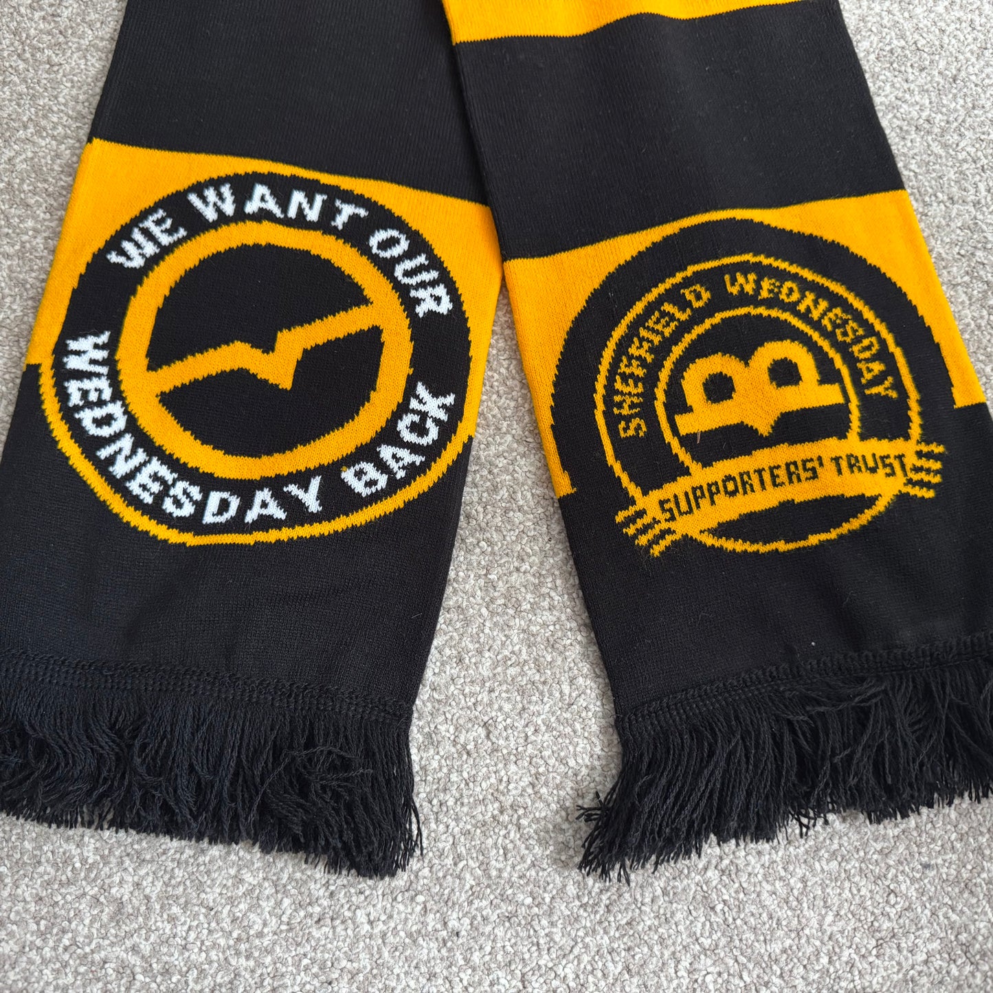 Black and Gold Scarf - Sheffield Wednesday Supporters Trust