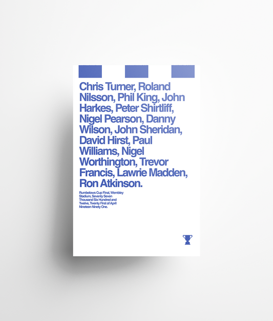 League Cup Final 1991 Print